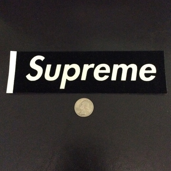 Supreme Black Felt Sticker Rare - Picture 3 of 3